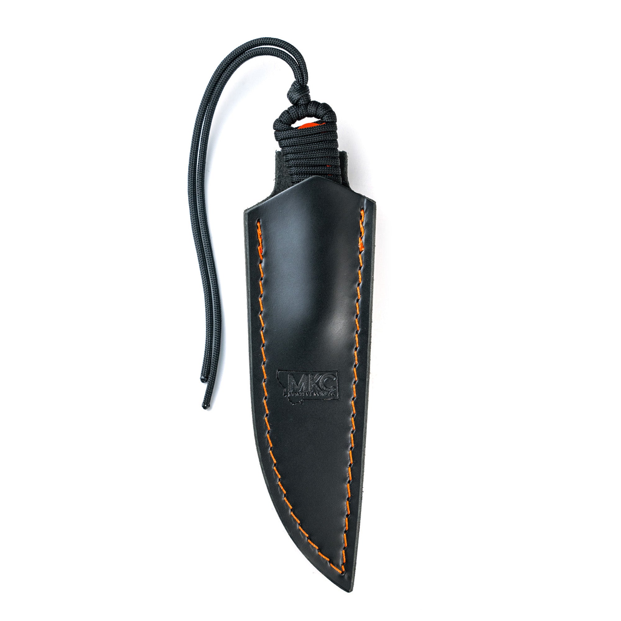 BLACK/ORANGE SPEEDGOAT 2.0 LEATHER SHEATH - VERTICAL BELT CARRY