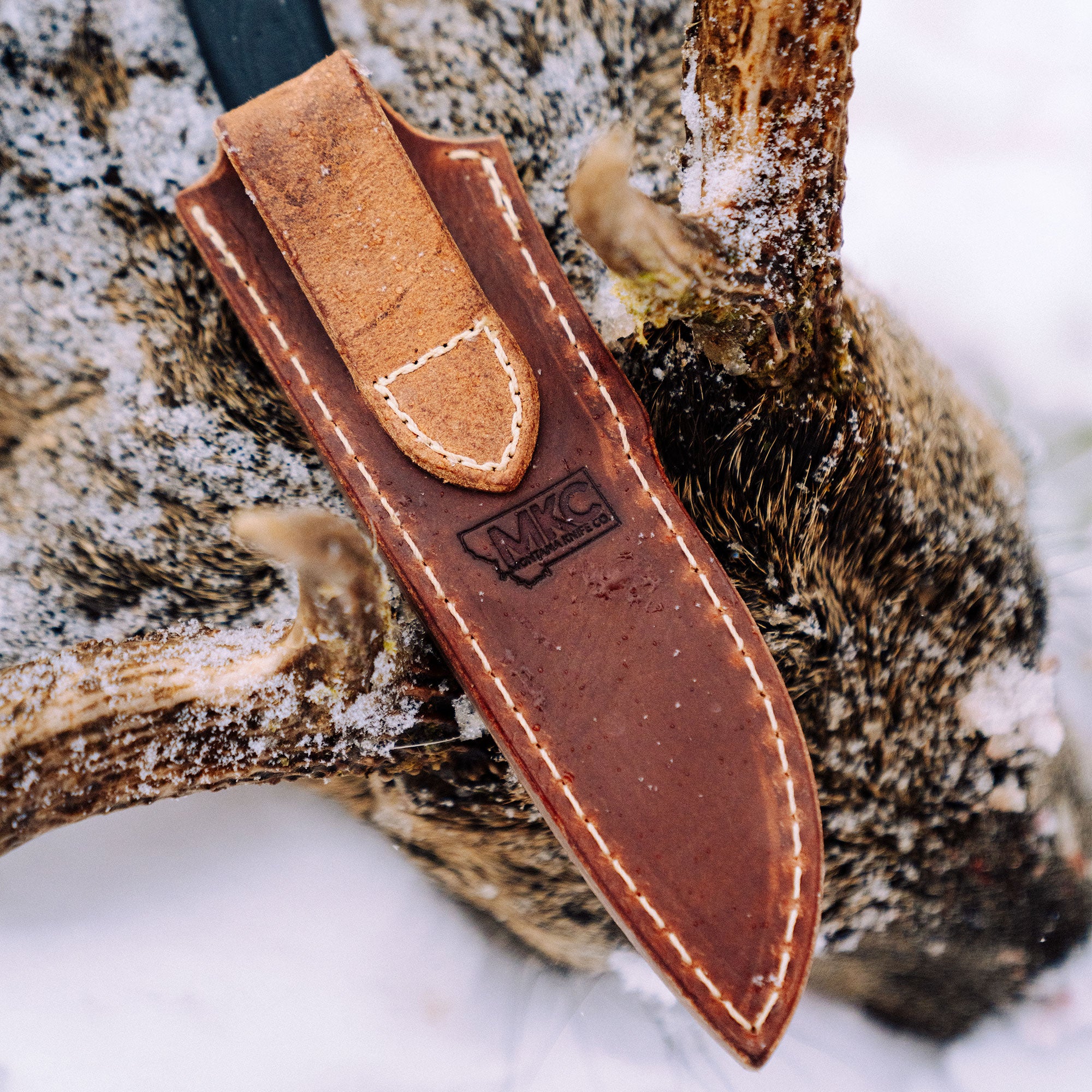 MKC WHITETAIL VERTICAL LEATHER SHEATH