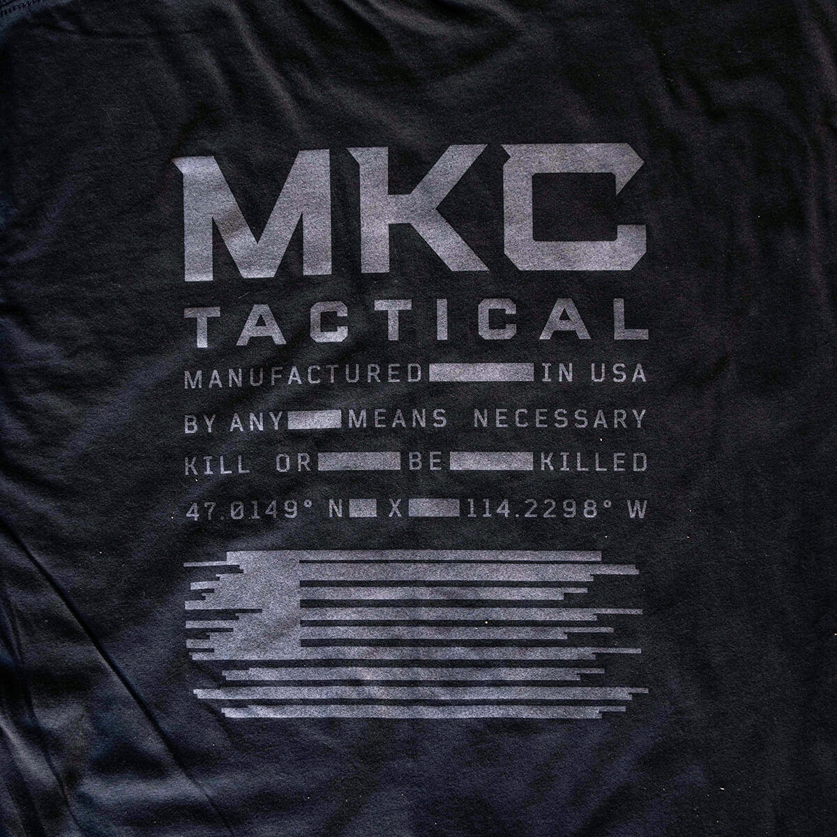 MKC TACTICAL STACKED TEE - BLACK