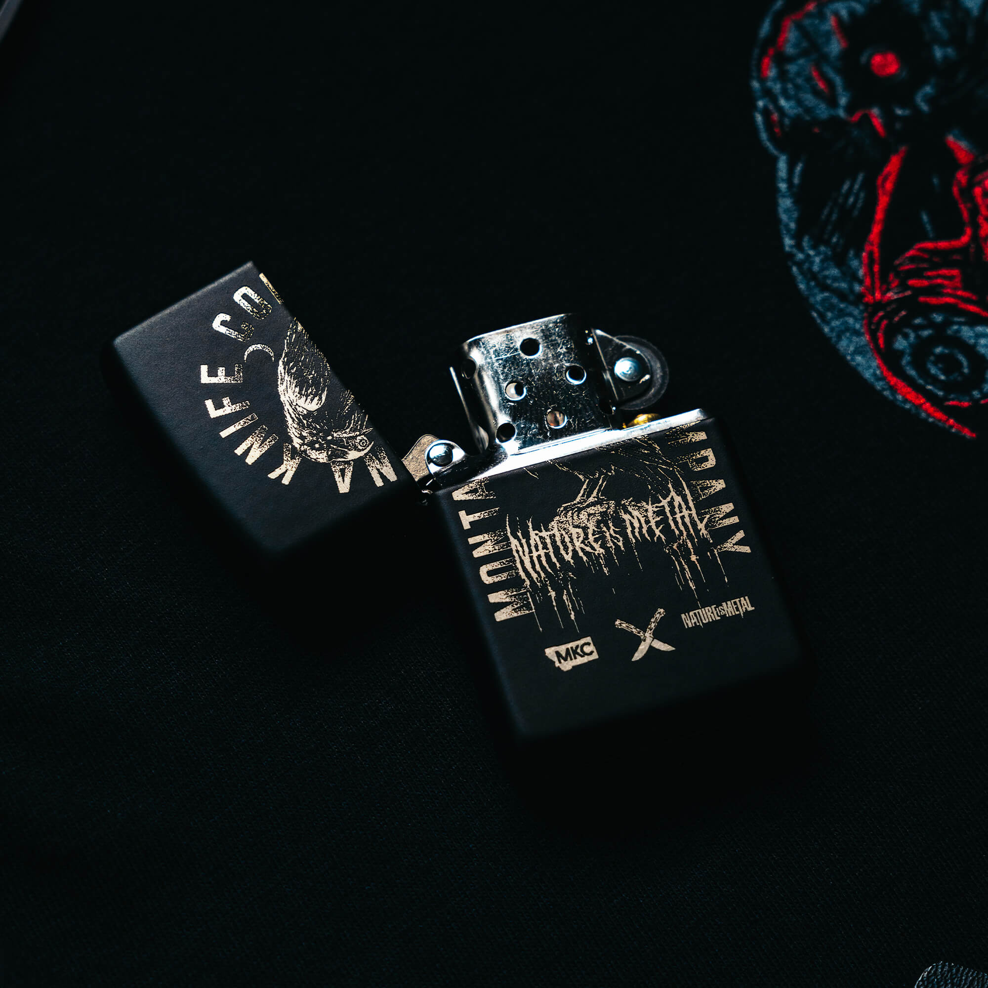 MKC X NATURE IS METAL - RAVEN ZIPPO - USA MADE