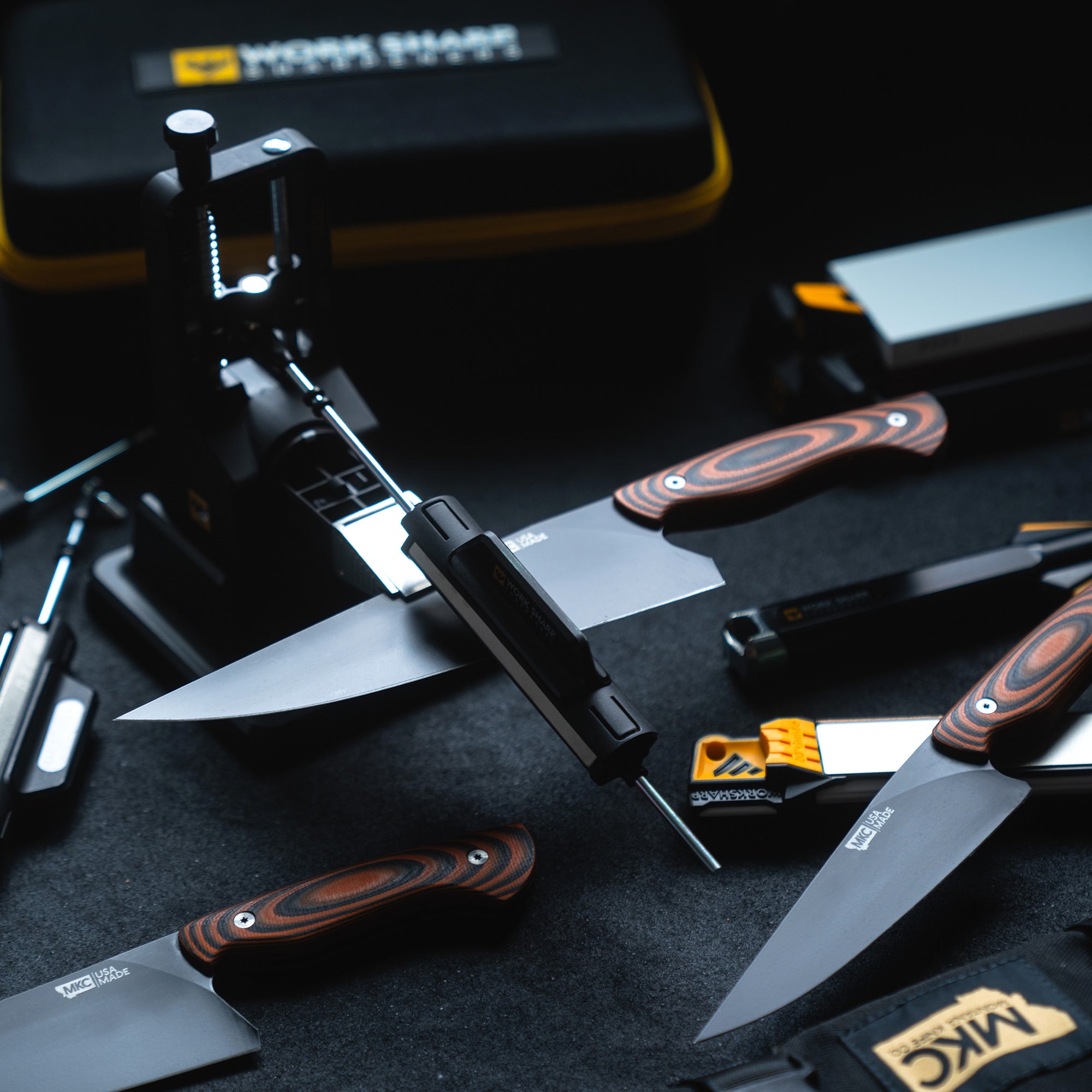 Work Sharp Precision Adjust Elite Tri-Brasive Knife Sharpener For Sale