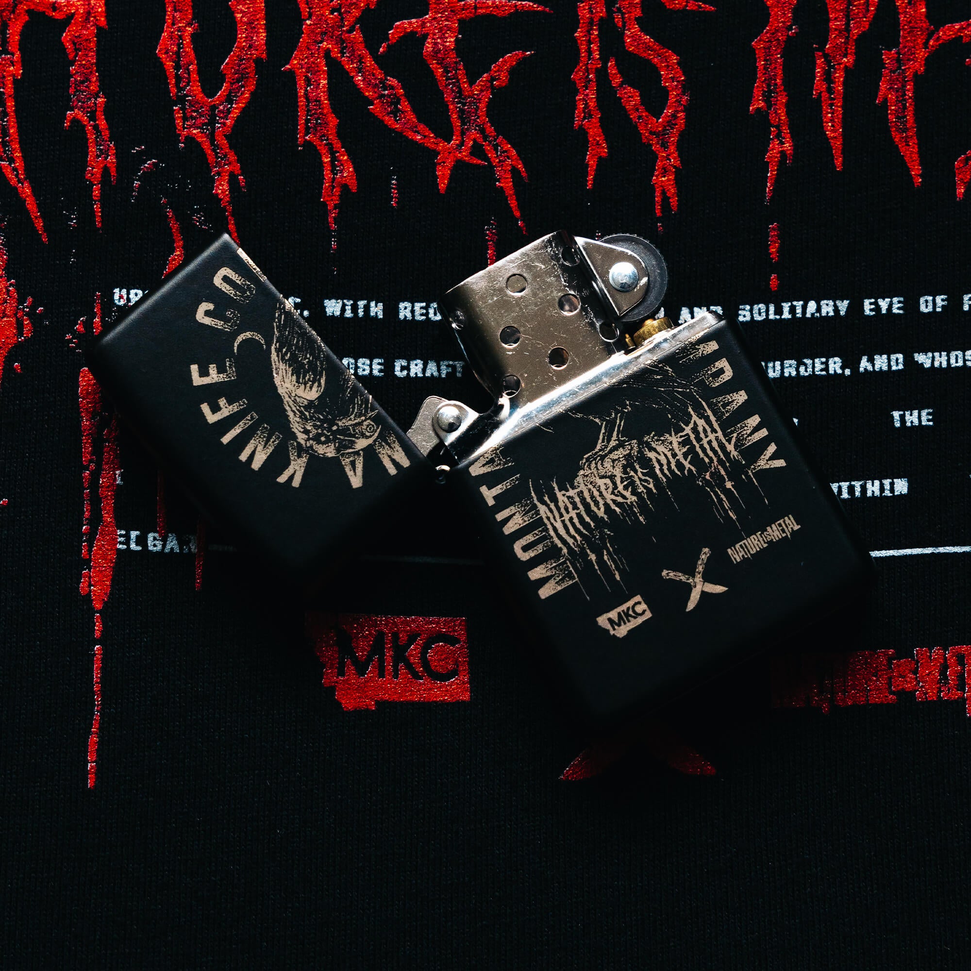 MKC X NATURE IS METAL - RAVEN ZIPPO - USA MADE