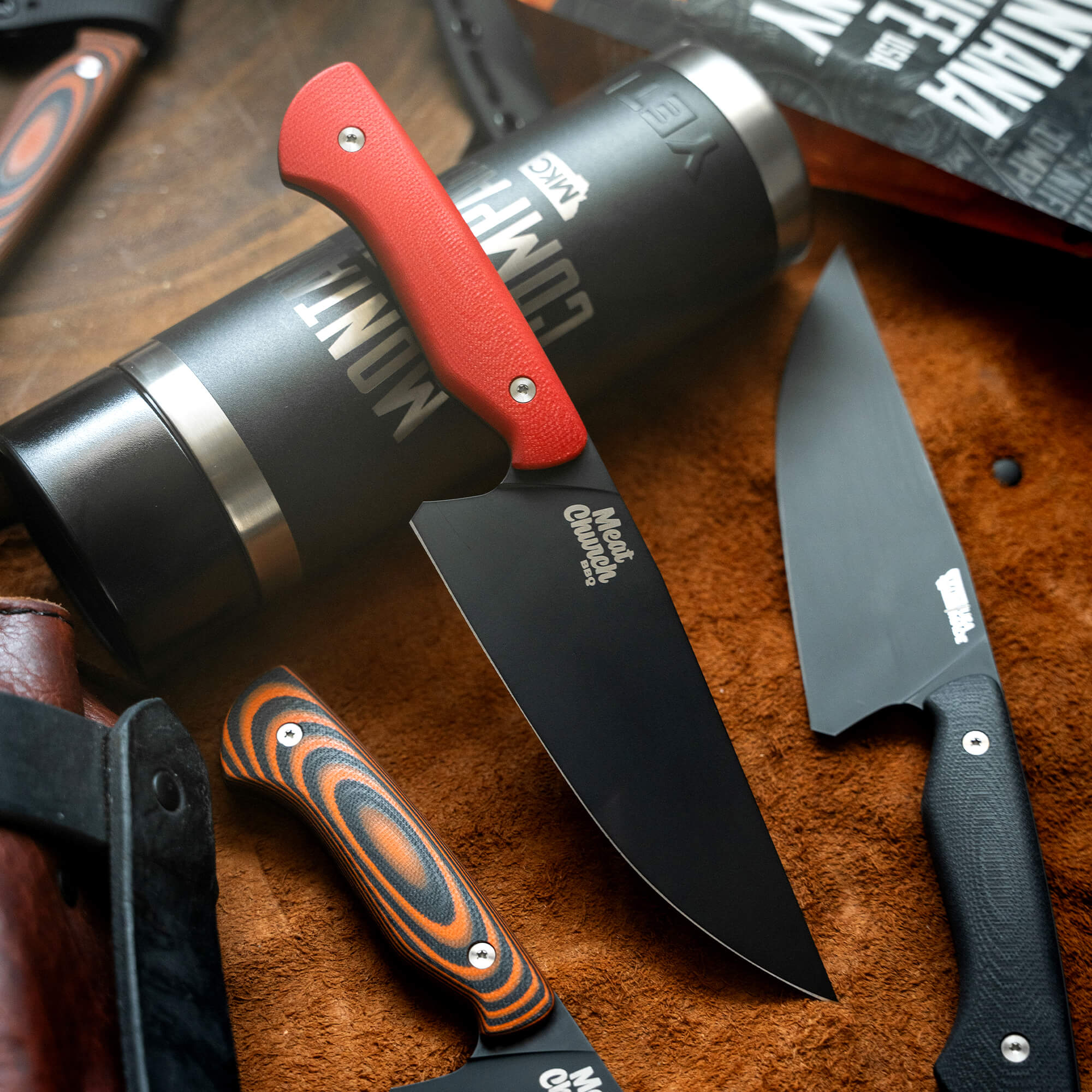 MEAT CHURCH CHEF KNIFE - RED