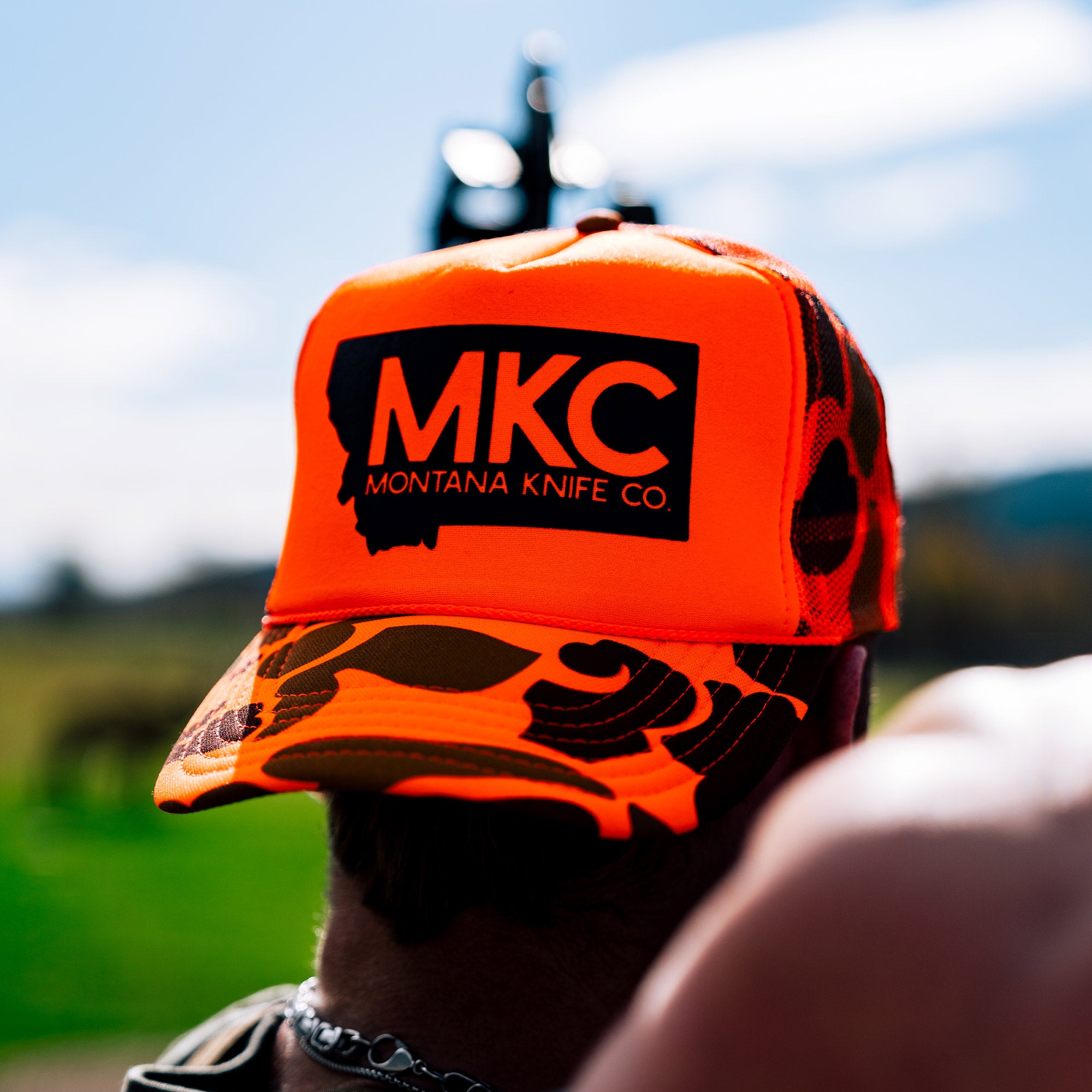 Hunter orange trucker hat online