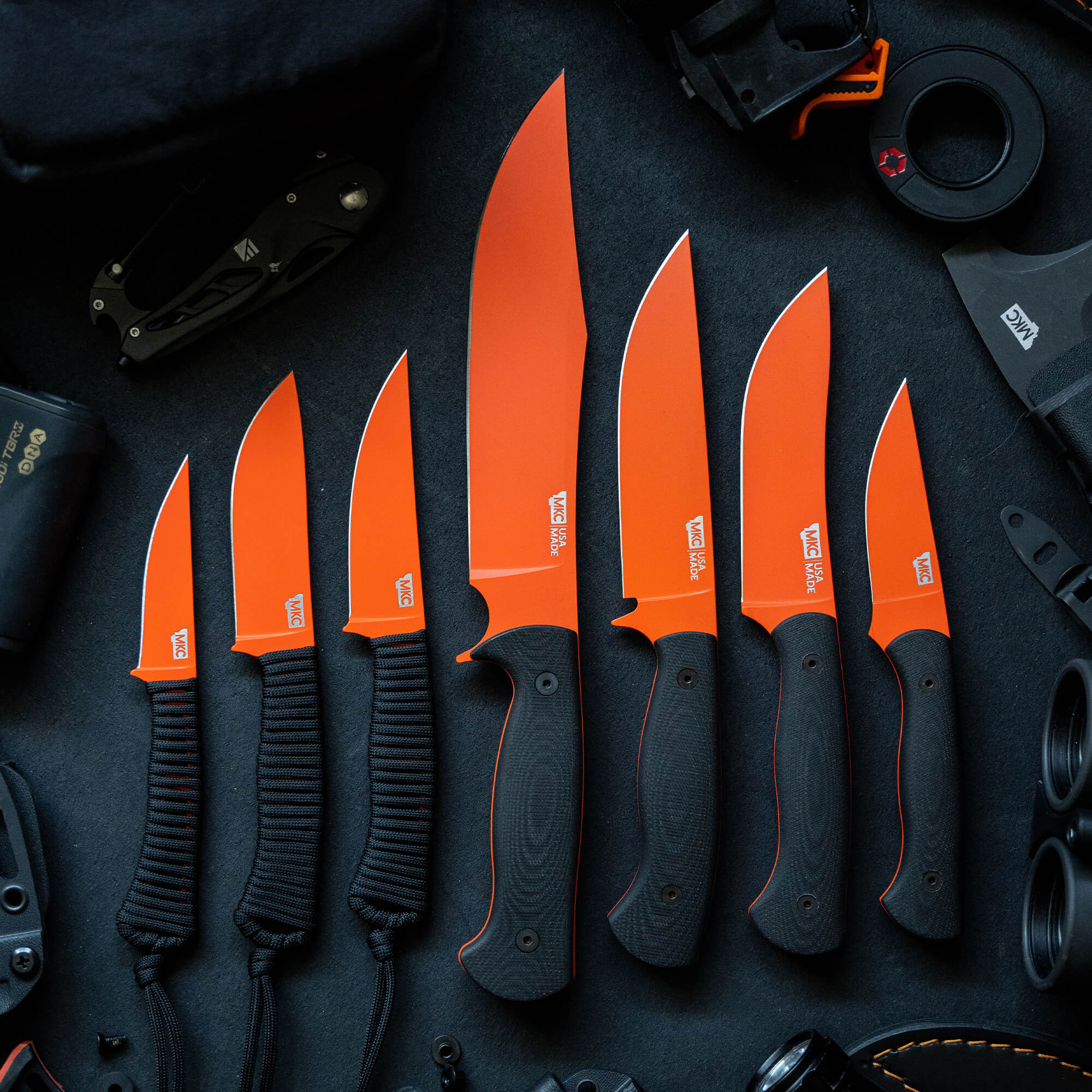 THE MARSHALL BUSHCRAFT KNIFE - BLAZE ORANGE CERAKOTE