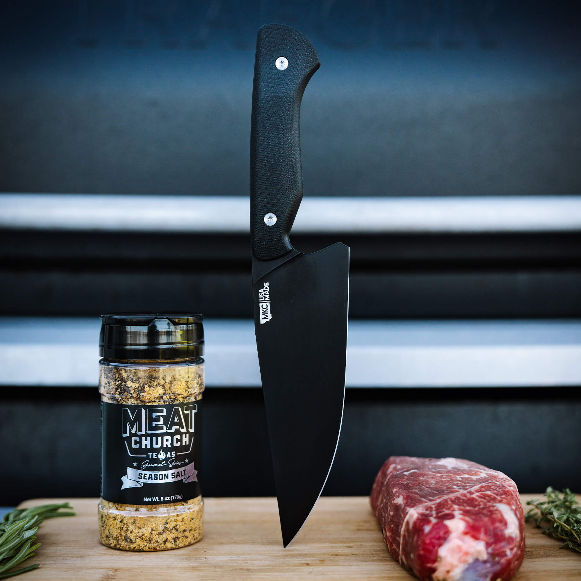 MEAT CHURCH CHEF KNIFE - BLACK