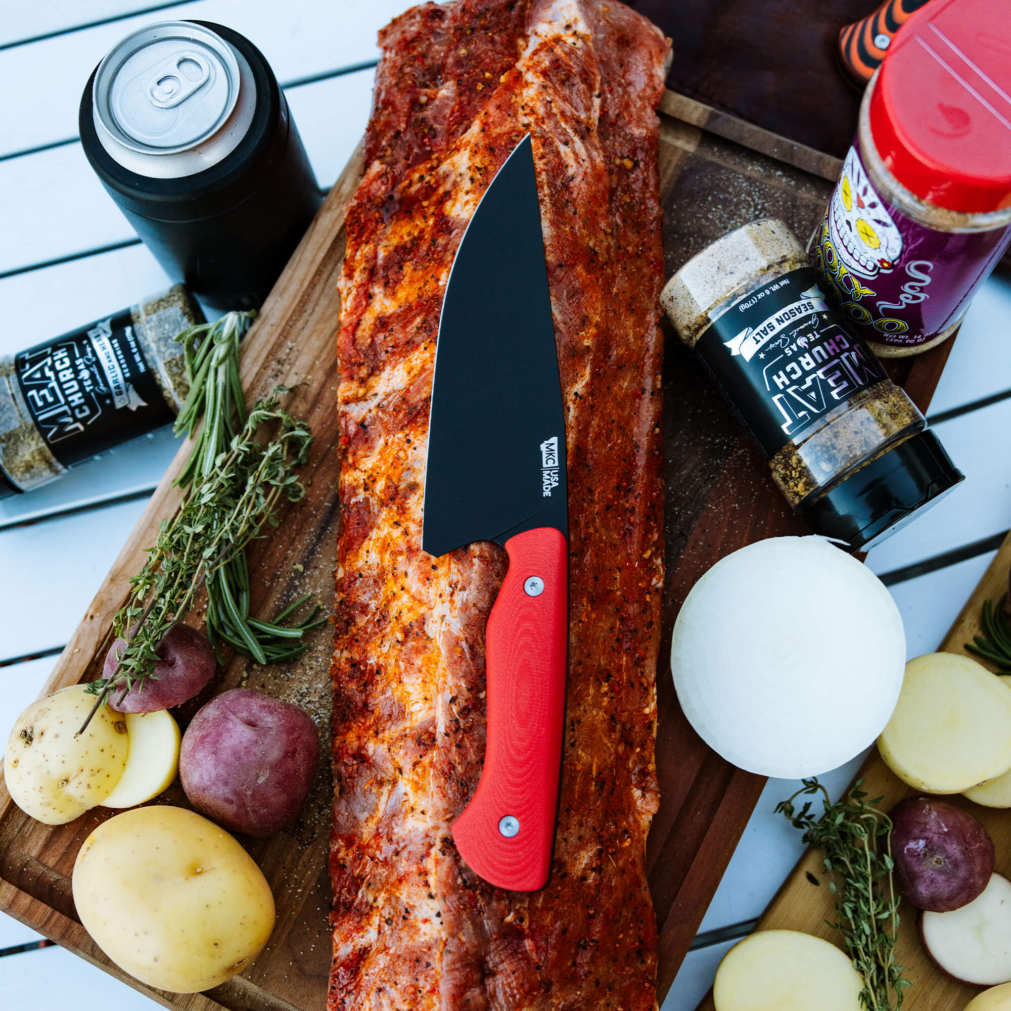 MEAT CHURCH CHEF KNIFE - RED