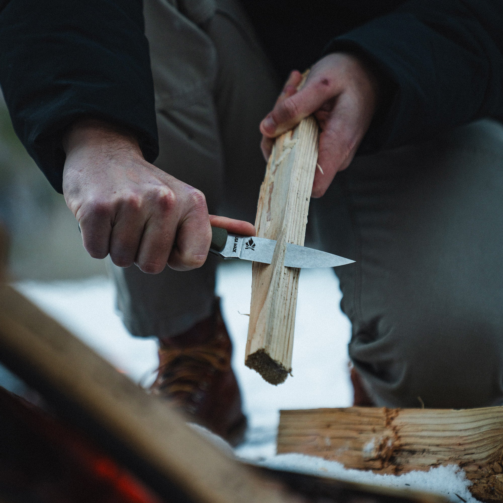 FIELDCRAFT SURVIVAL KNIFE - OLIVE