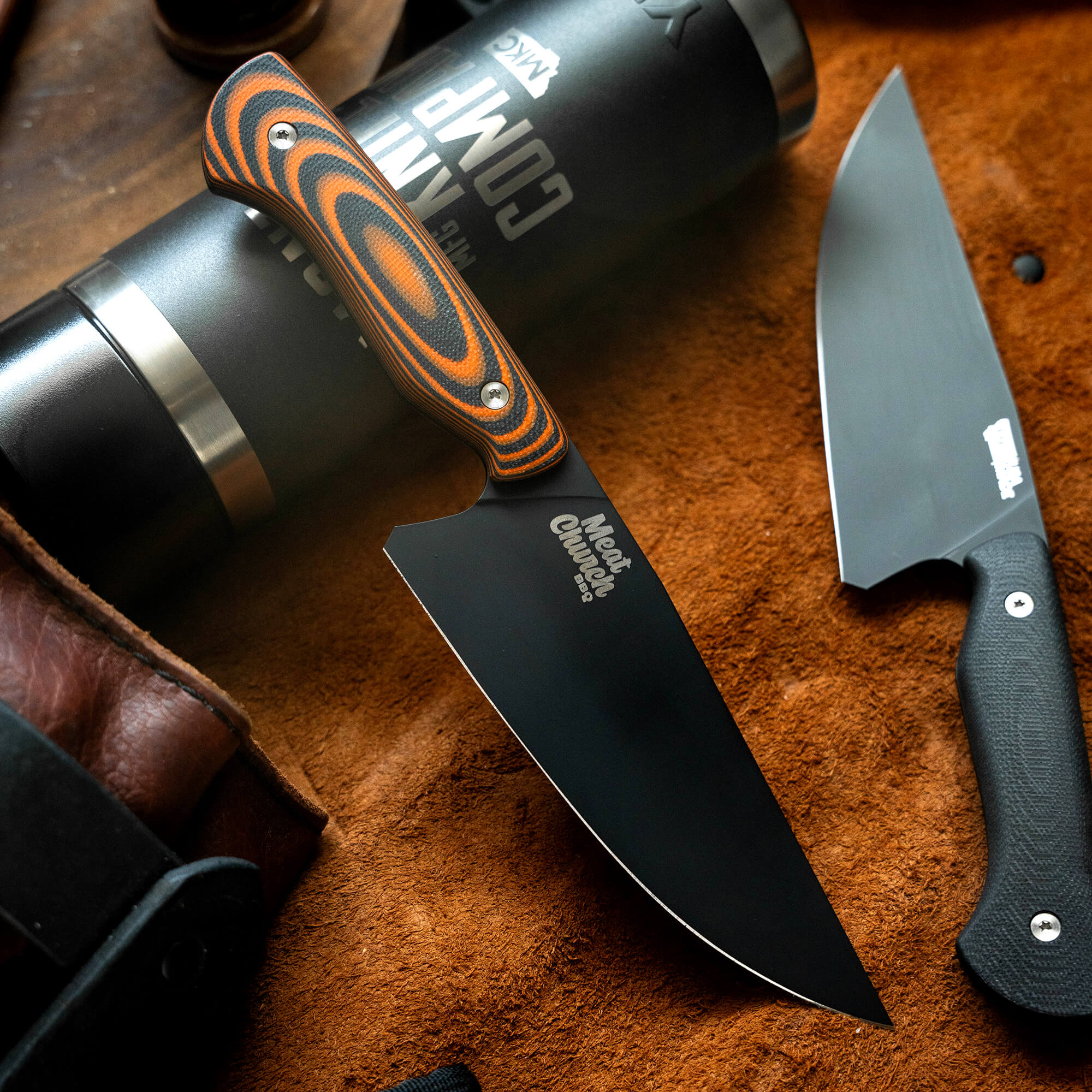 MEAT CHURCH CHEF KNIFE - ORANGE & BLACK