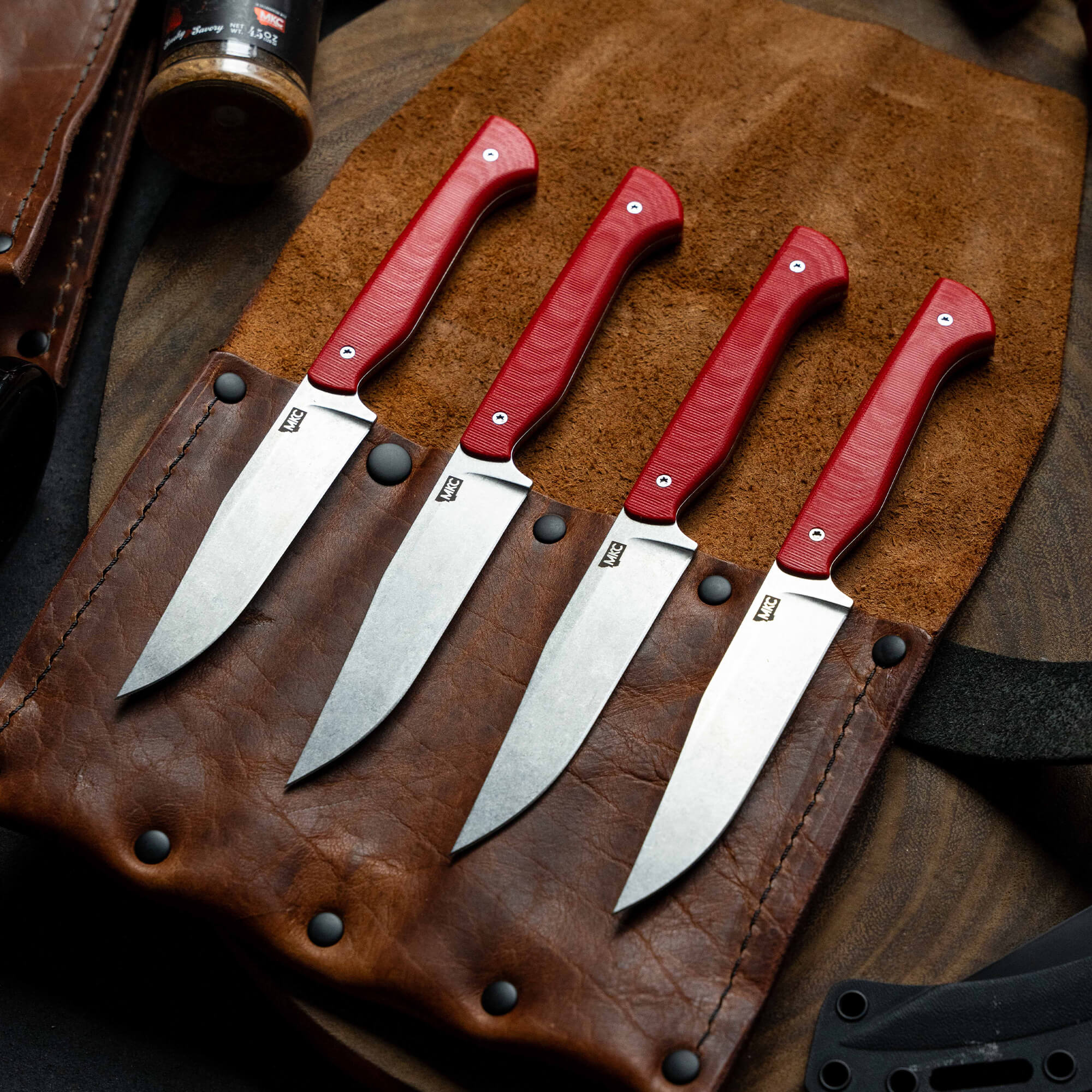 Table hotsell Steak Knife Set 6 Pcs Unique Handles Sharp Edge Damascus Steel Blades Free Leather Roll Best Collection Gift , Best Christmas Gift