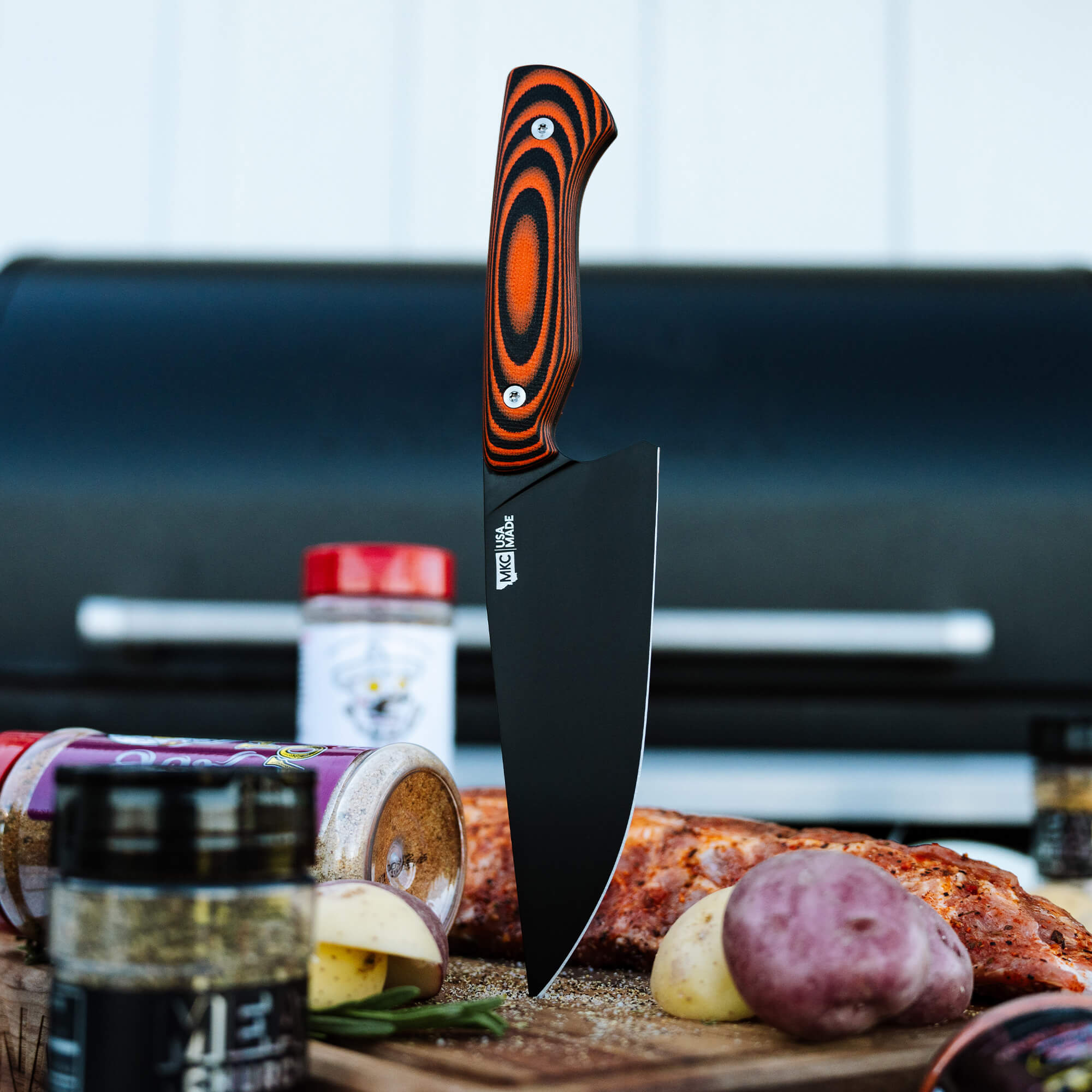 MEAT CHURCH CHEF KNIFE - ORANGE & BLACK