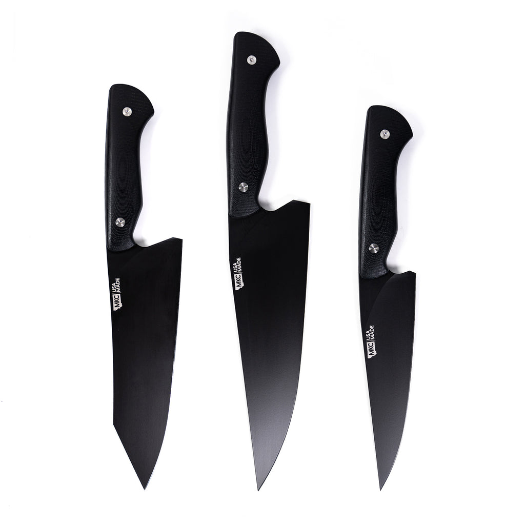 INNOVATIONblack® 2-Piece Ceramic Kitchen Knife Set - 6 Chefs and 4.5  Utility