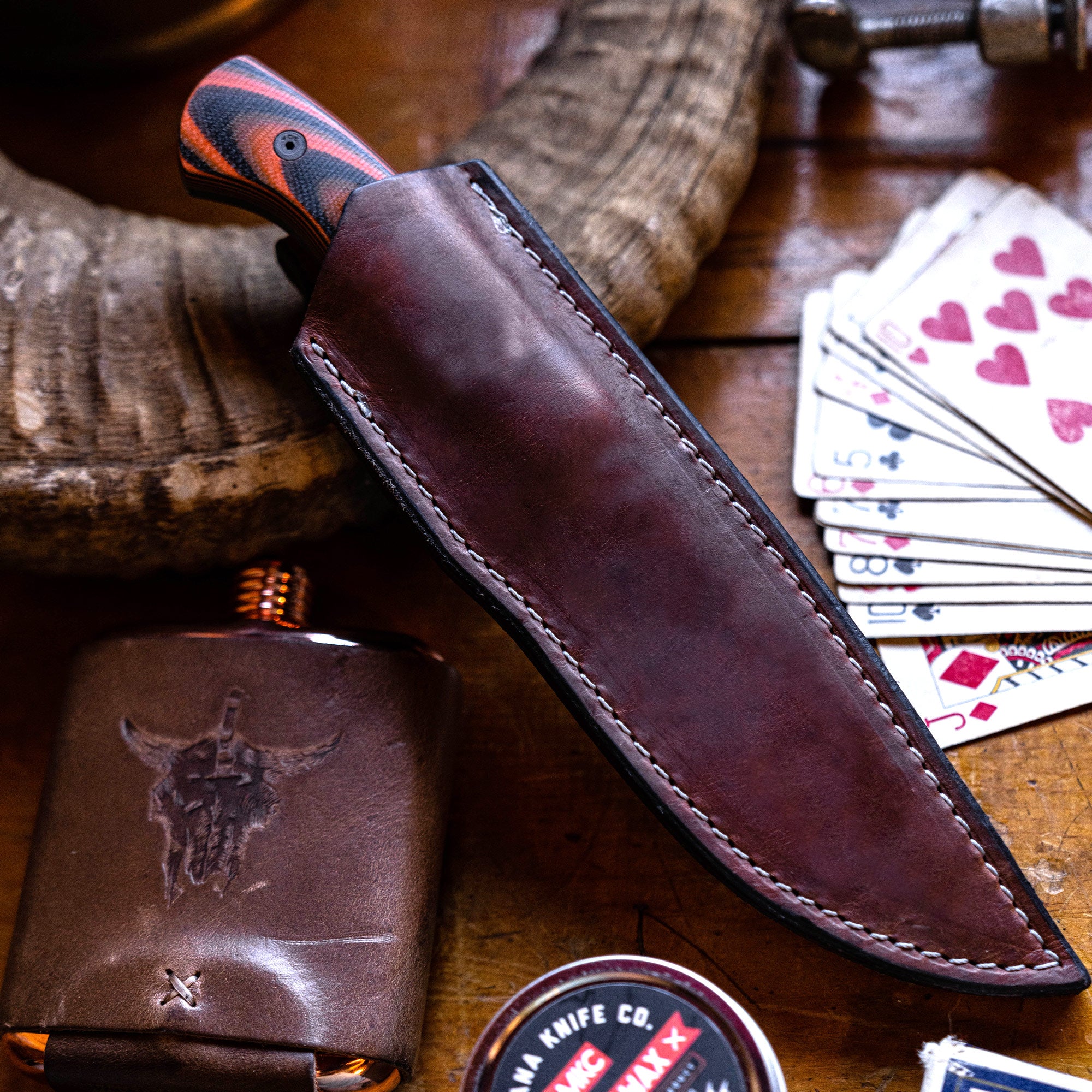 Scroll Tooled Leather Sheath - In Stock – Bbrosleather